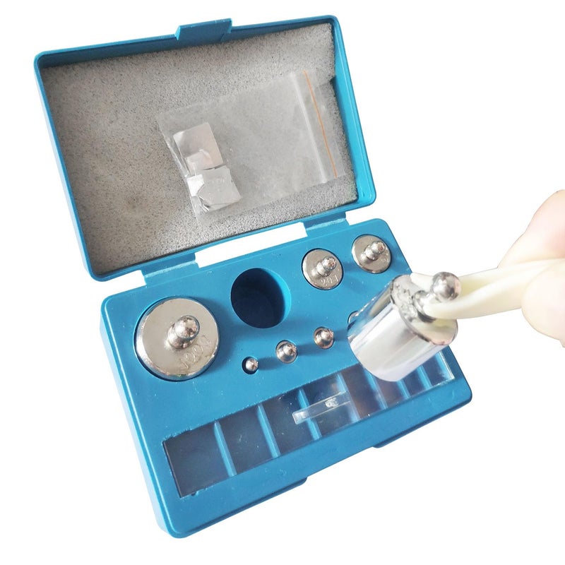 JENSWILL Calibration Weight 17PCs/Set,10mg to100g Totol:211g Weights Precision Balance Scale with Tweezers & Gloves for Digital Jewellery Scale Lab Educational Science - Image 4